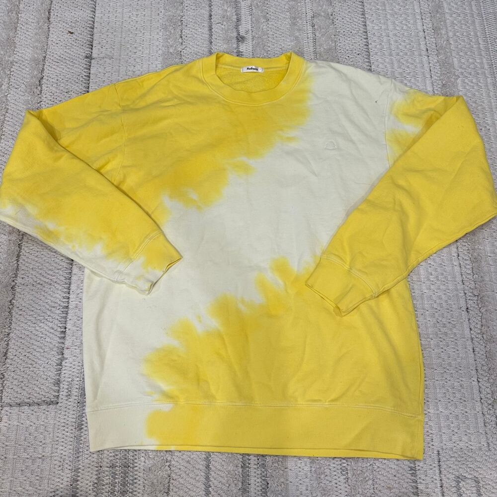MADHAPPY X SNAPCHAT Men's Long Sleeve Sweatshirt Size XL In Yellow/White